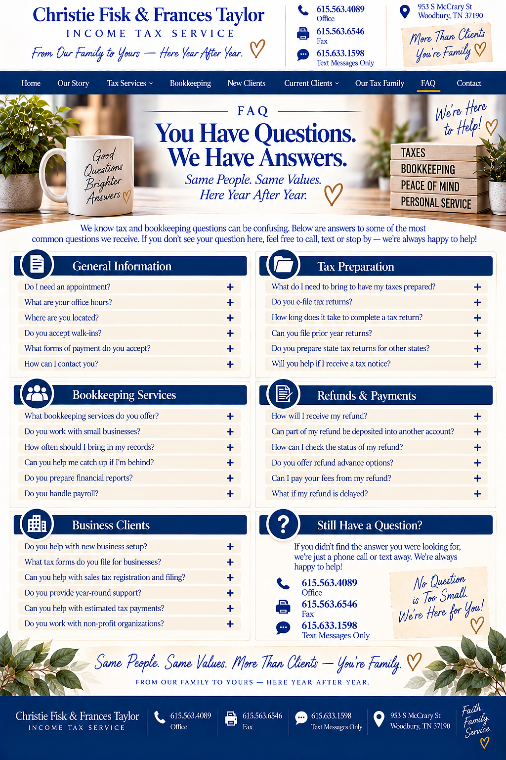 Taylorstax frequently asked questions
